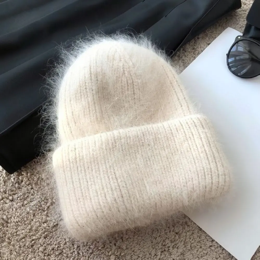Korean Ins Style Knit Beanie Cap Winter Warm Thickened Fleece Lined Fashion Outdoor Skiing Protective Earflap