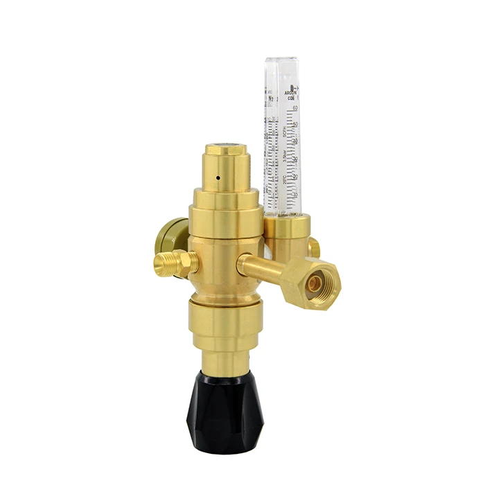 DEM WR2400 Precision Flow Control Dual-Stage Regulator Co2/Argon Flow Meter Gas Saver Pressure Regulator