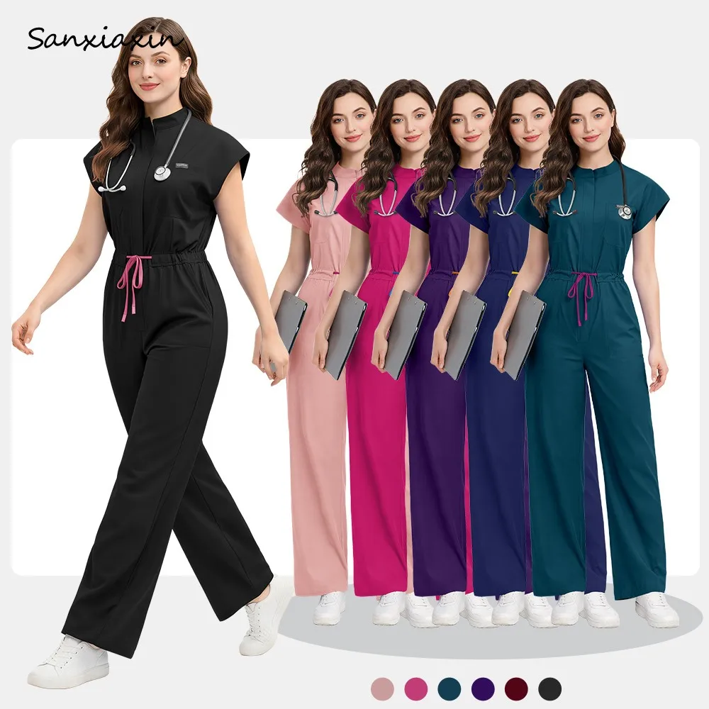 

Quick-Dry Pet Clinic Doctor Work Clothes Women Hospital Work Uniforms Breathable Medical Uniforms Lab Surgeon Surgical Jumpsuits