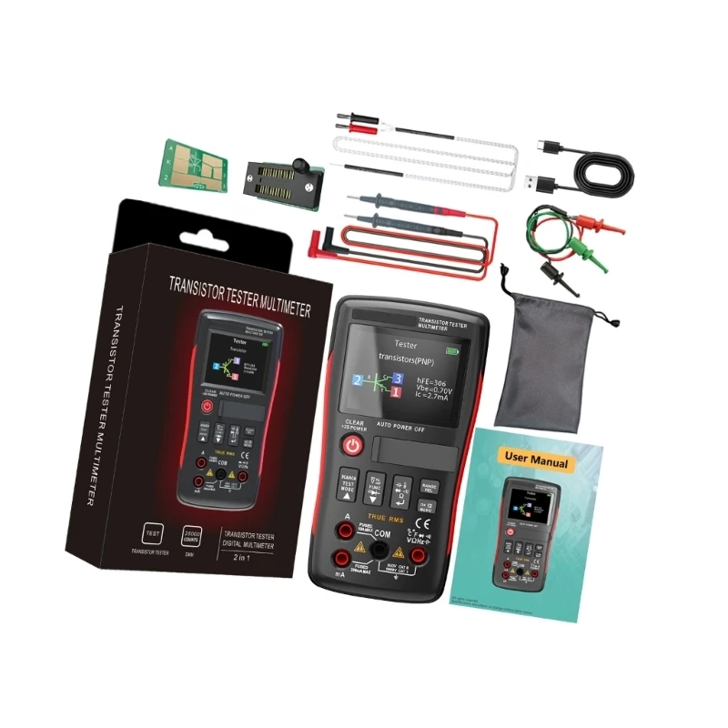 D8KF Advanced Component Tester With IPS Display And Double Test Boards For Capacitance Inductance Measurement