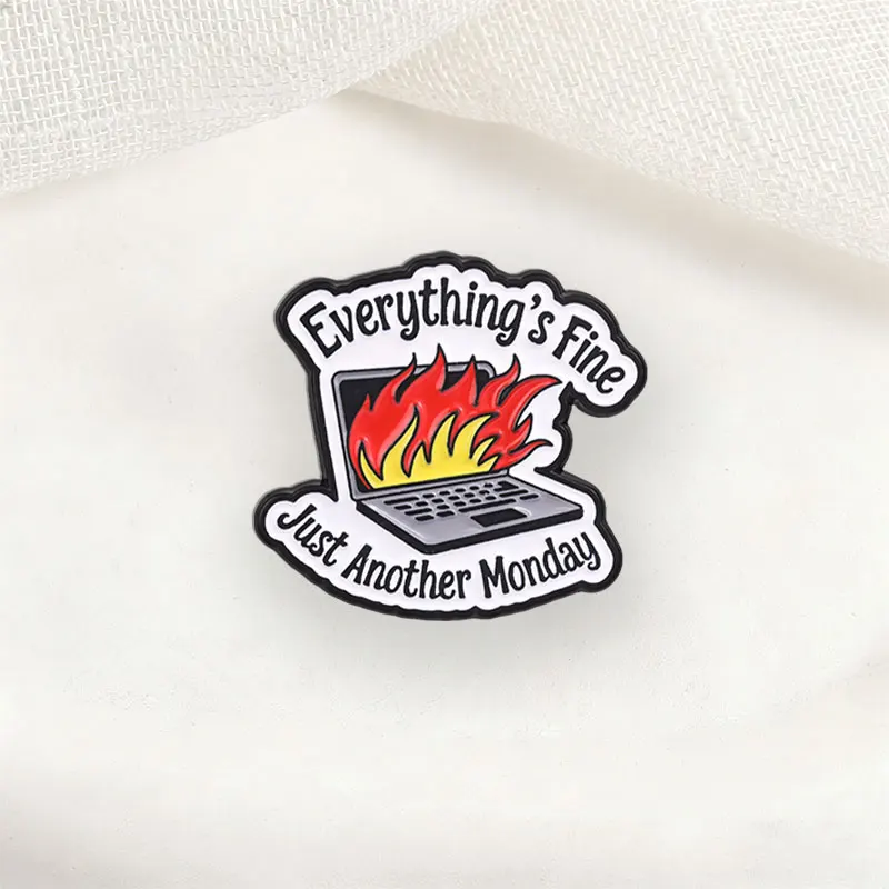 Lustige Cartoon-Slogan-Emaille-Abzeichen, Frosch, schwarze Katze, Zitat-Pins, humorvolle Büro- und Wissenschafts-Metallbroschen, Geschenk für Freunde – Detail 7