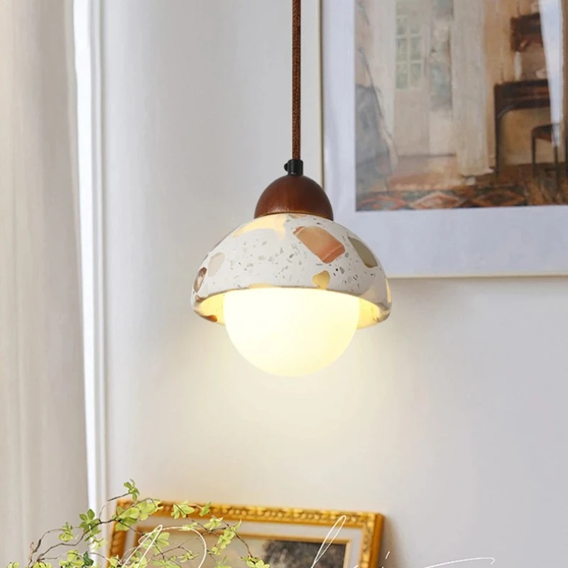 

Modern Nordic Stone Pendant Lights Restaurant Kitchen Living Room Bedroom Bedhead Designer Art Decoration Chandelier Luminaires