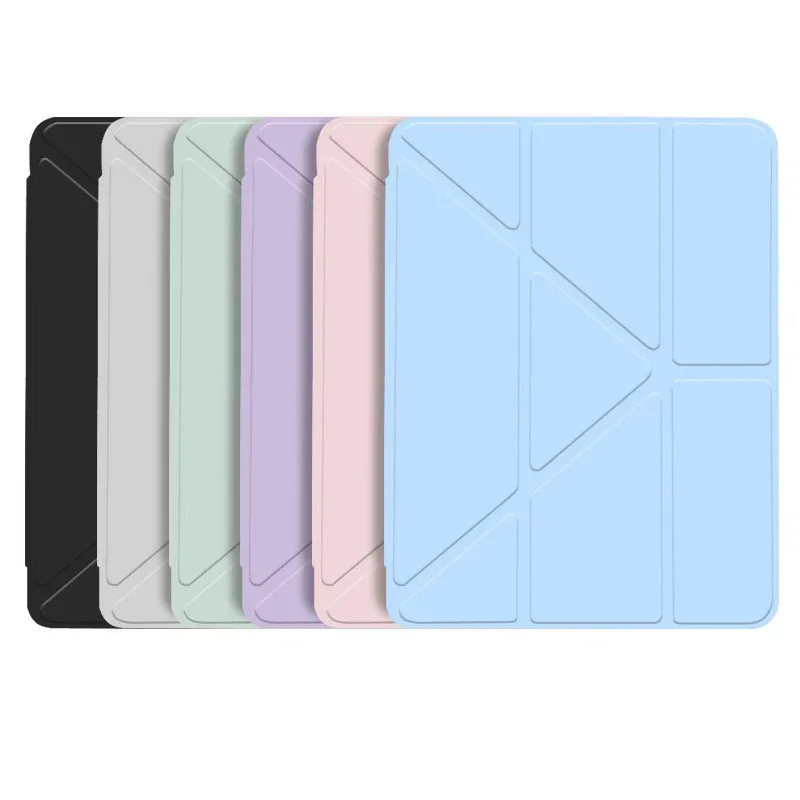 

Case For iPad Air Pro 5 6 7 8 9 10th Generation Clear Case 2024 MINI 3 4 10.9 11 12.9 13 inch Y-fold Stand Leather Cover