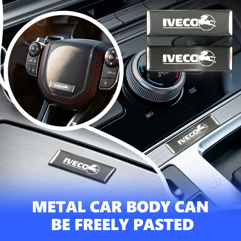 Pegatina para la Carrocería del Maletero del Coche, Emblema de Aleación de Aluminio, Pegatinas para Automóviles IVECO Eurocargo ‌   Chasis de Camioneta S-Way T-Way Daily 4x4 e-Daily