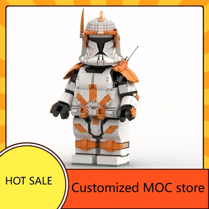 MOC 우주 전투 지휘관 코디 1단계 메가 피규어 건축 퍼즐 생일 장난감 어린이 크리스마스 선물