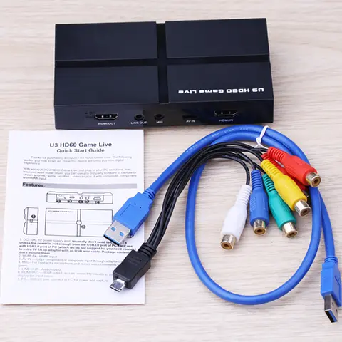 USB 3.0 HDMI AV CVBS 컴포넌트 비디오 캡처 카드 게임 녹화 박스, 마이크 포함, HD 카메라 화상 회의, 의료 라이브 스트리밍