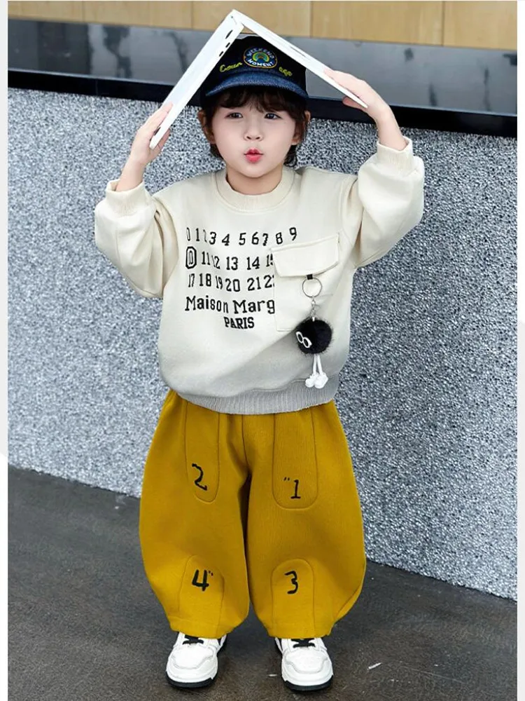 Boys Sports Suit Autumn Outfit Sets New Children's Fashion Printed Sweatshirt and Pants 2 Piece Sets 2-10 Years Old
