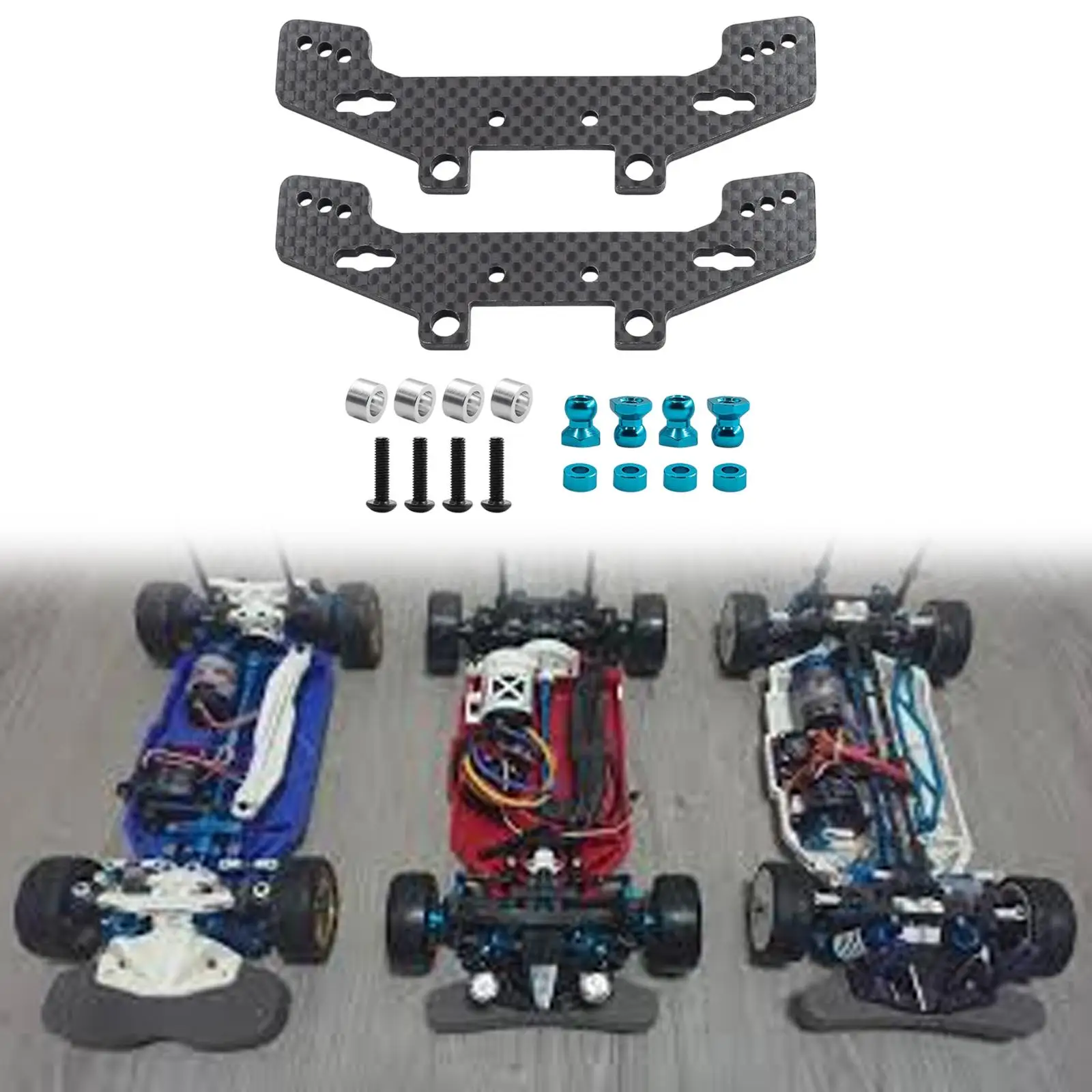 

2Pcs 1/10 RC Car Shock Absorber Tower Spare Parts Replacement for TT02 TT02R