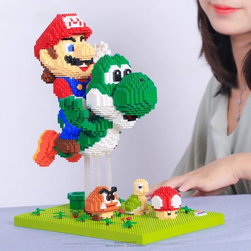 Huge Super Mario Flying  Combination Set Micro Particle Assembled Building Blocks As A Gift for Children and Adults