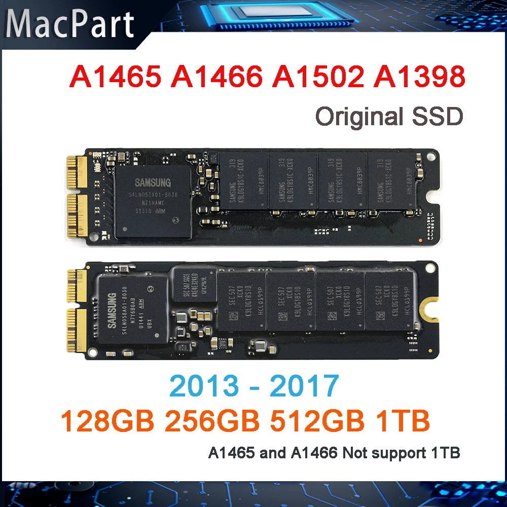 Estado Sólido para Macbook Air Original 128gb 256gb 512gb 1tb A1465 A1466 Macbook Pro A1398 A1502 2013 2023 2023 Unidade de