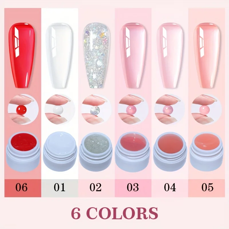 9pcs15ml Nail Extension Gel Set Solid Nail Extension Gel Non-Stick 3d Sculpture Phototherapy Uv Gel Rapid Molding Gel Nail Piece view 6