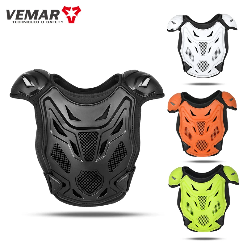 VEMAR New Children's Motorcycle Motocross Body Armor Protective Chest Back Armor Vest Teen Body Protective Gear