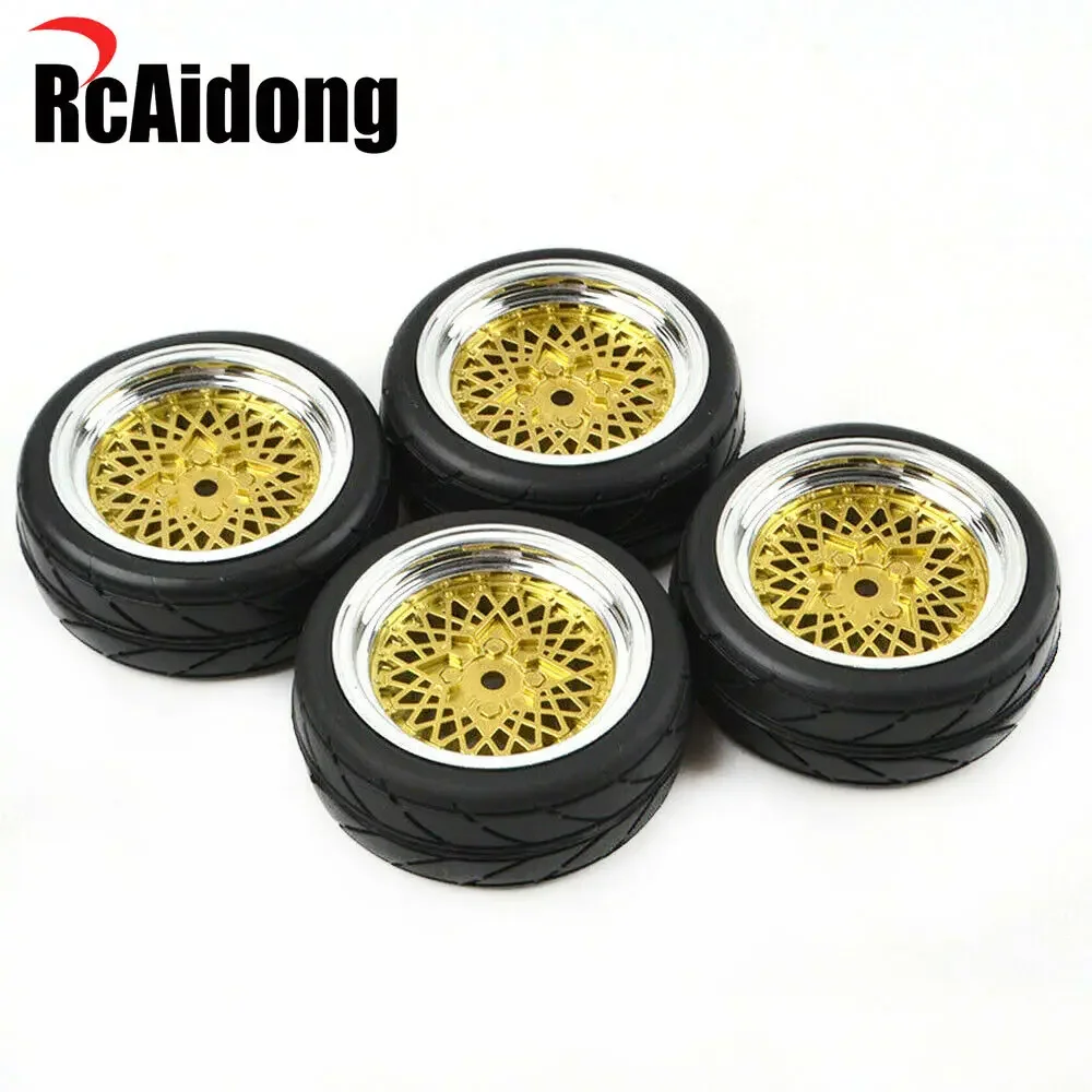 

RcAidong 4pcs Rubber On Road Car Wheels Tires 12mm Hex for 1/10 RC Car HPI HSP Upgrades