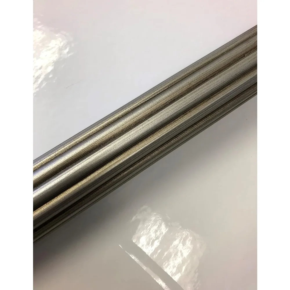 قضيب ستارة كودا قابل للتعديل، قطر 1 بوصة، 84-120 بوصة، أبيض فرنسي مذهب