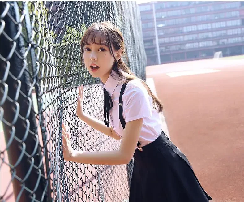 

Школьная форма в студенческом стиле для девочек JK, британский стиль, юбка на подтяжках для старшей средней школы, большие размеры, платье на бретельках для молодых людей, компакт-диск для косплея