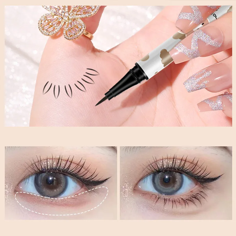 1 قطعة براون الكذب دودة القز الكحل السائل القلم مقاوم للماء عيون كبيرة ماكياج السلس التجفيف السريع النساء مستحضرات التجميل أدوات التجميل 3 ألوان
