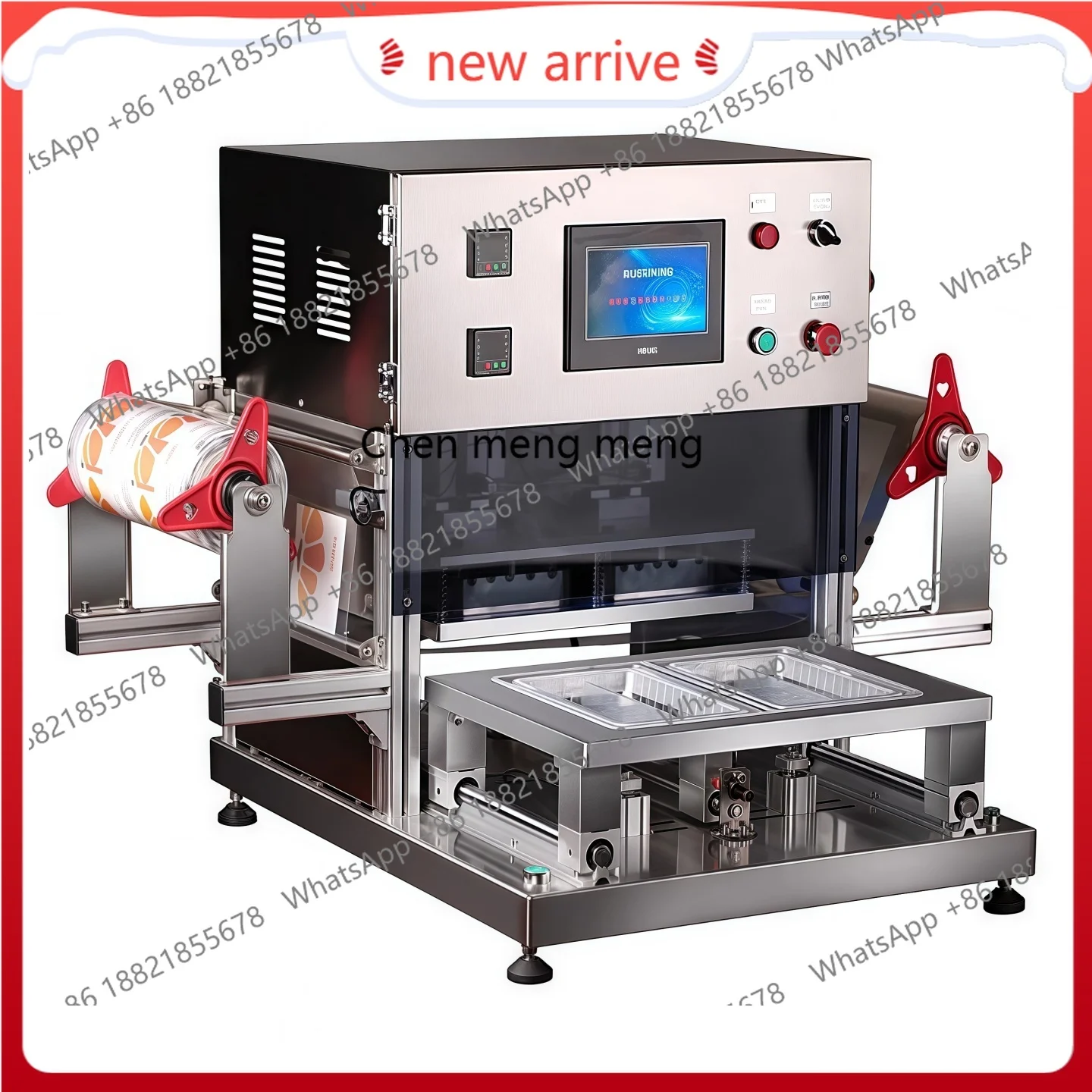 

Fresh vacuum cooked food filling nitrogen automatic lunch box sealing machine fresh-keeping packaging machine