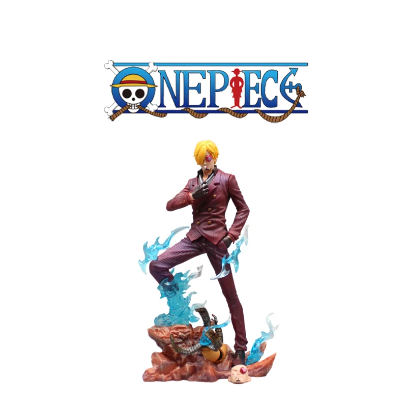 25cm One Piece Sanji Anime Figures Gk Statue Sanji Figurine Collection Model Toys Pvc Room Decoration Ornament Doll Kids Gift