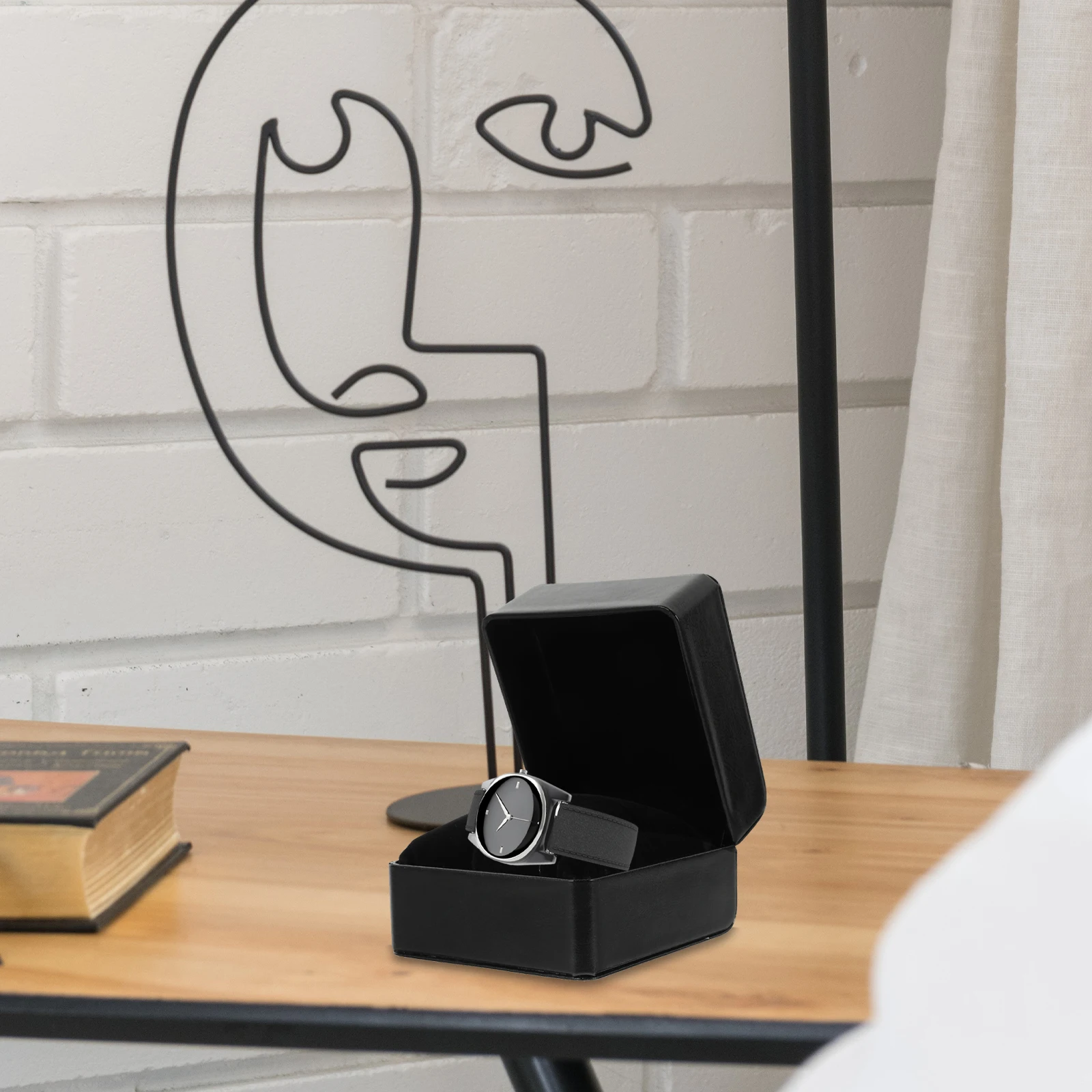 Watch Storage Box Pu Single Watch Case Display Gift Box For Travel Jewelry Organizer Anti-Scratch Durable Household