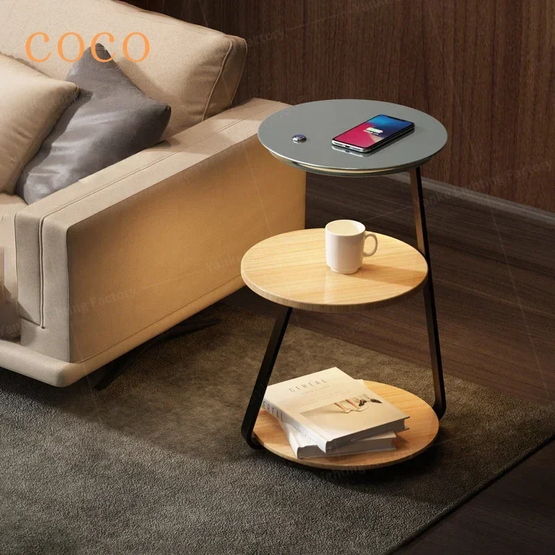 Nordic simple Bedroom LED Floor Lamp with Shelf Perfect Living Room Bedside Coffee Table Lighting Modern Design Home Storage