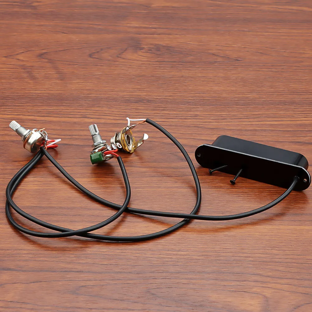 Black Guitar Pickup Metal Plastic Shell Easy Install Acoustic Electric Guitar Sound Pickup Wiring Harness Musical Instrument