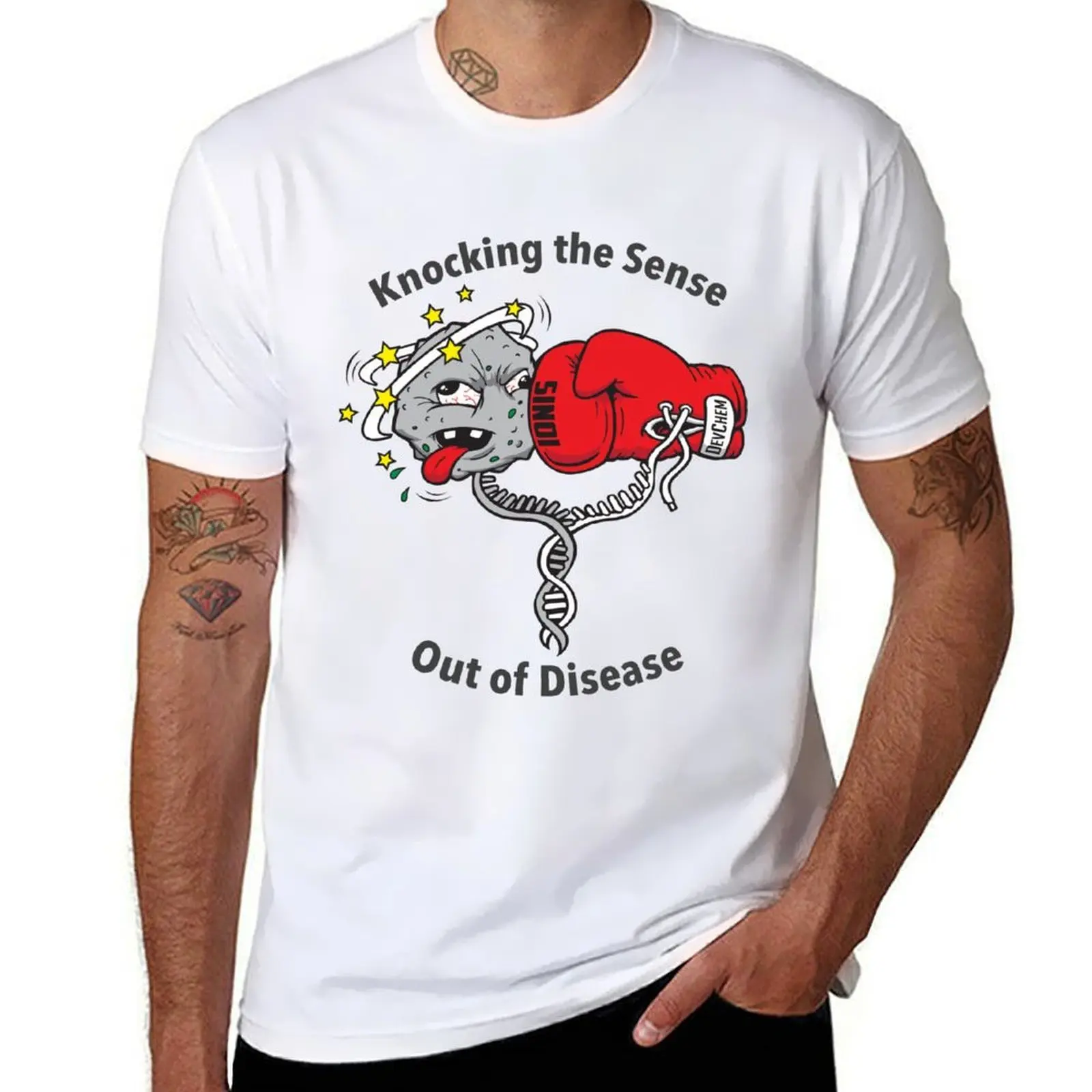 

Knocking the Sense Out of Disease T-Shirt black cotton t-shirt plain for man package t shirt man luxury T-Shirt