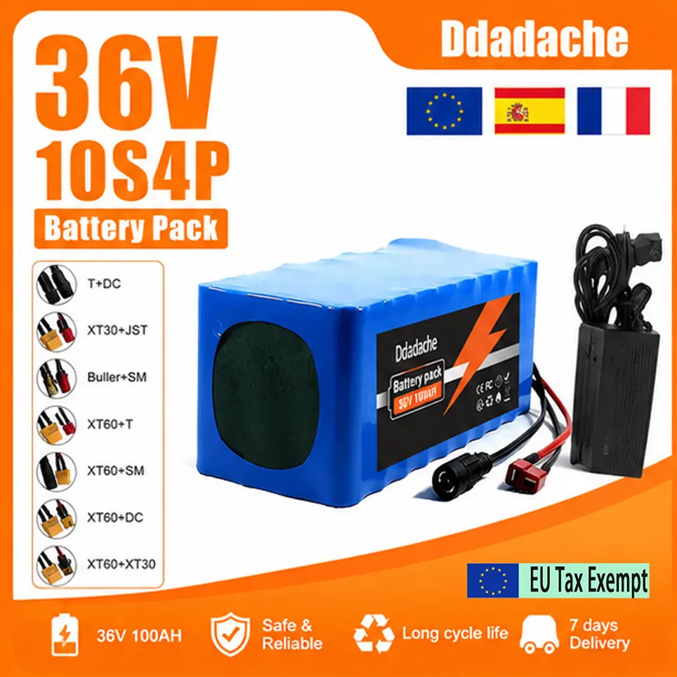 Batteria al litio 36V 10S4P 18650 per biciclette elettriche e scooter, 100Ah, magazzino locale in Polonia, spedizione rapida