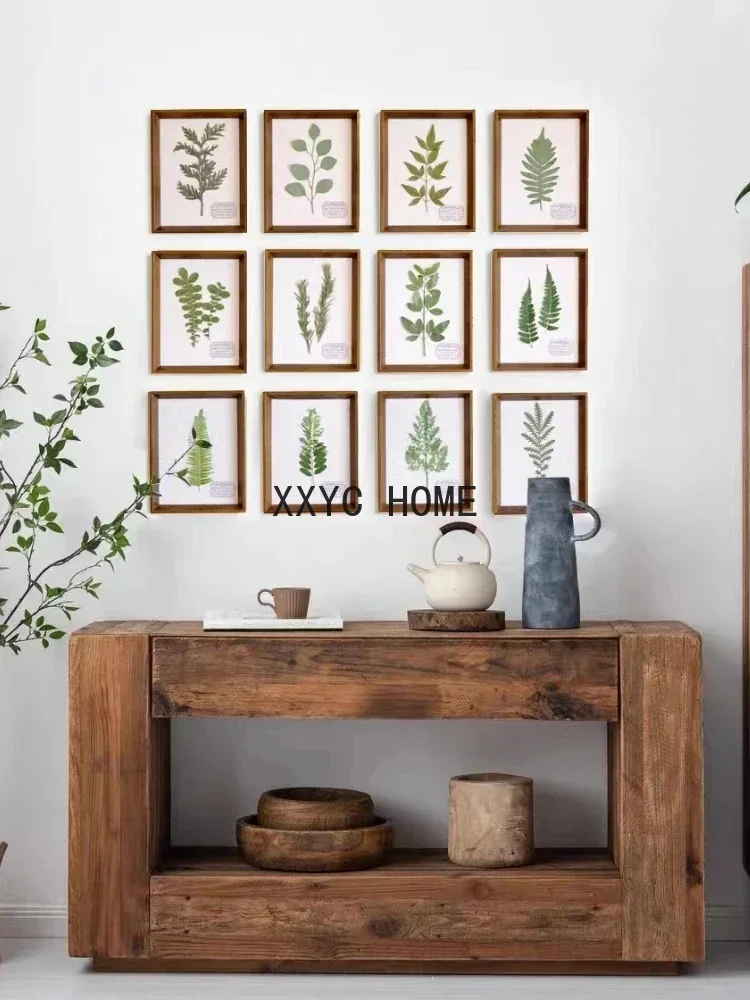 

Retro Console Tables Bed & Breakfast Old Pine Wood Decorative Chest of Drawers Nordic Style Wall a Long Narrow Table Display