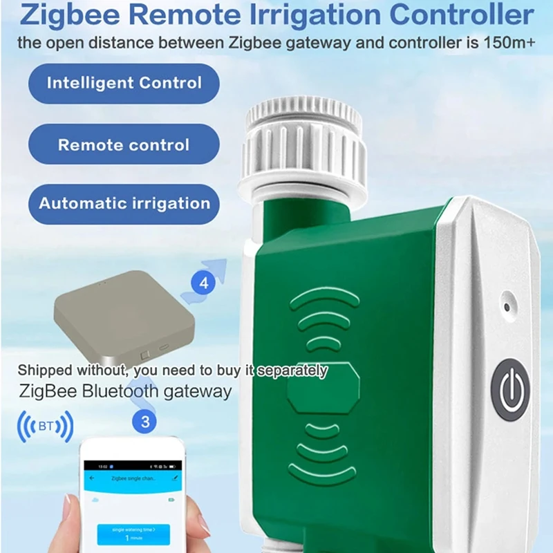 Tuya zigbee temporizador de rega controlador de irrigação por gotejamento sistema automático controle app temporizador rega para alexa e google