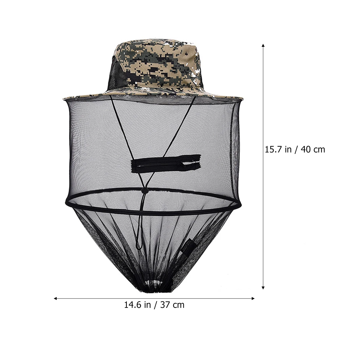 

1PC Face Neck Protection Netting Hat Anti-Bite Boonie Hat for Fishing Outdoor Beekeepers (Pattern 1)