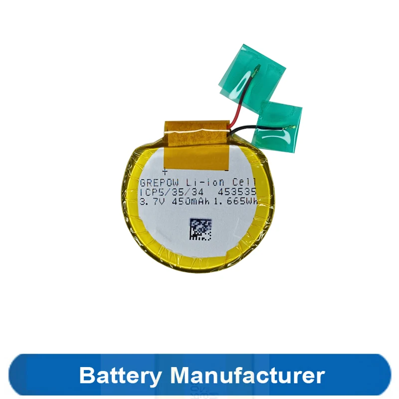 450mAh R40350V 40350 45350 453535 XU1 Smart Watch Round Type Battery Accumulator AKKU