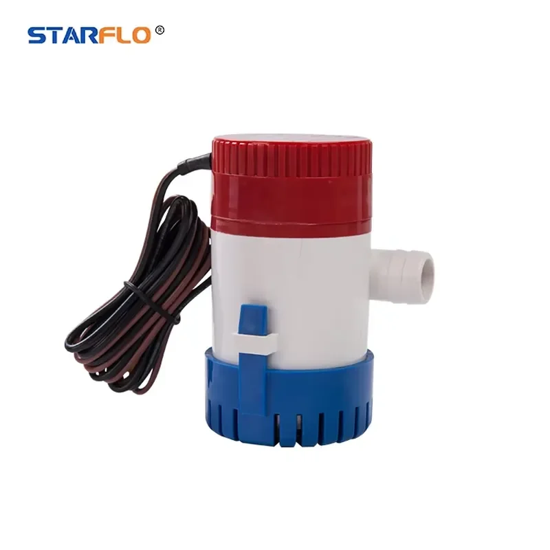 500GPH 12V DC Small Non-Automatic Submersible Manual Large Flow Rate Sea Water Marine Boat Yacht Bilge Pump