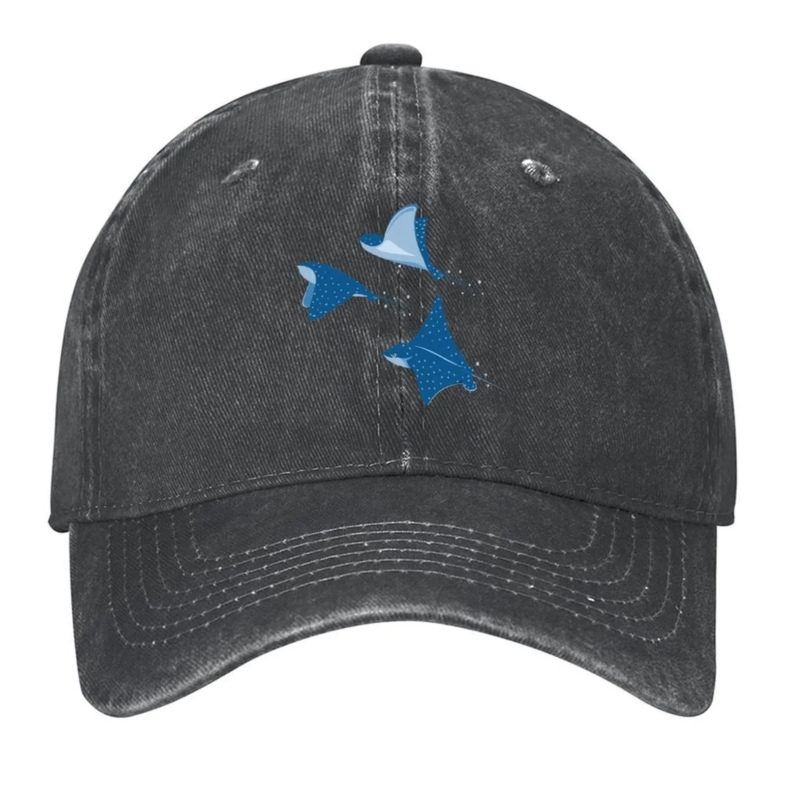 

Flying stingrays blue Baseball Cap Uv Protection Solar Hat funny hat Luxury Hat golf genuine Mens Tennis Women's