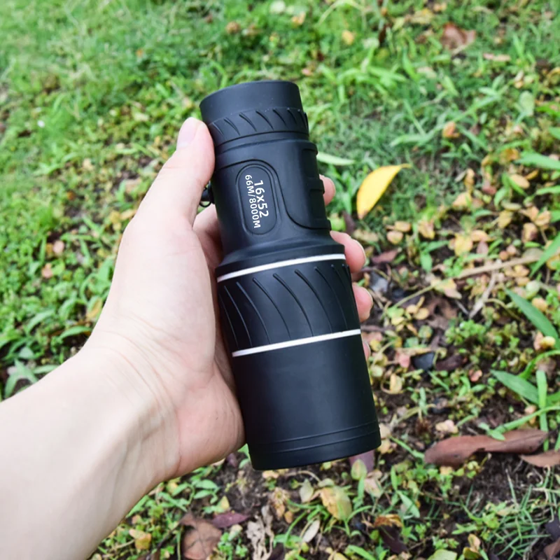 Leistungsstarkes Monokular 16x52 Teleskop-Zoom-Fernglas mit großer Reichweite und Nachtsichtfunktion für Outdoor-Camping und Vogelbeobachtung.