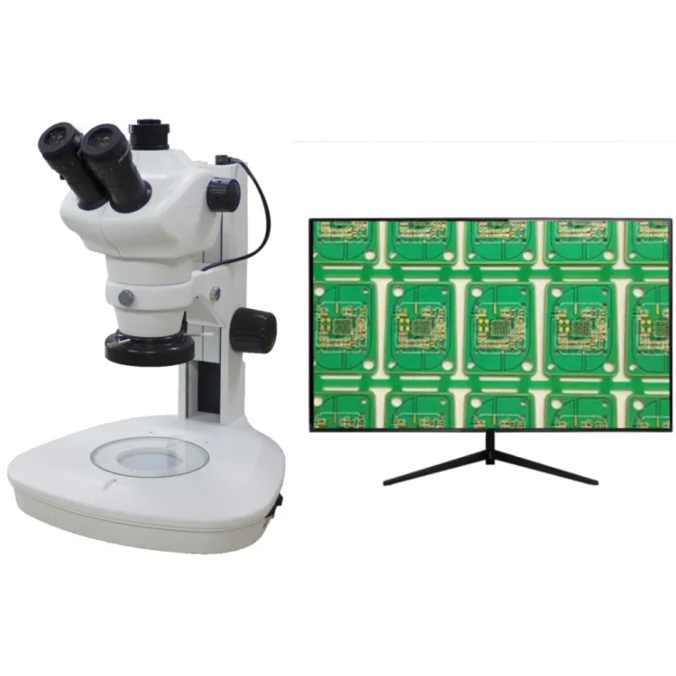 SZM-W trinocular continuous magnification stereomicroscope