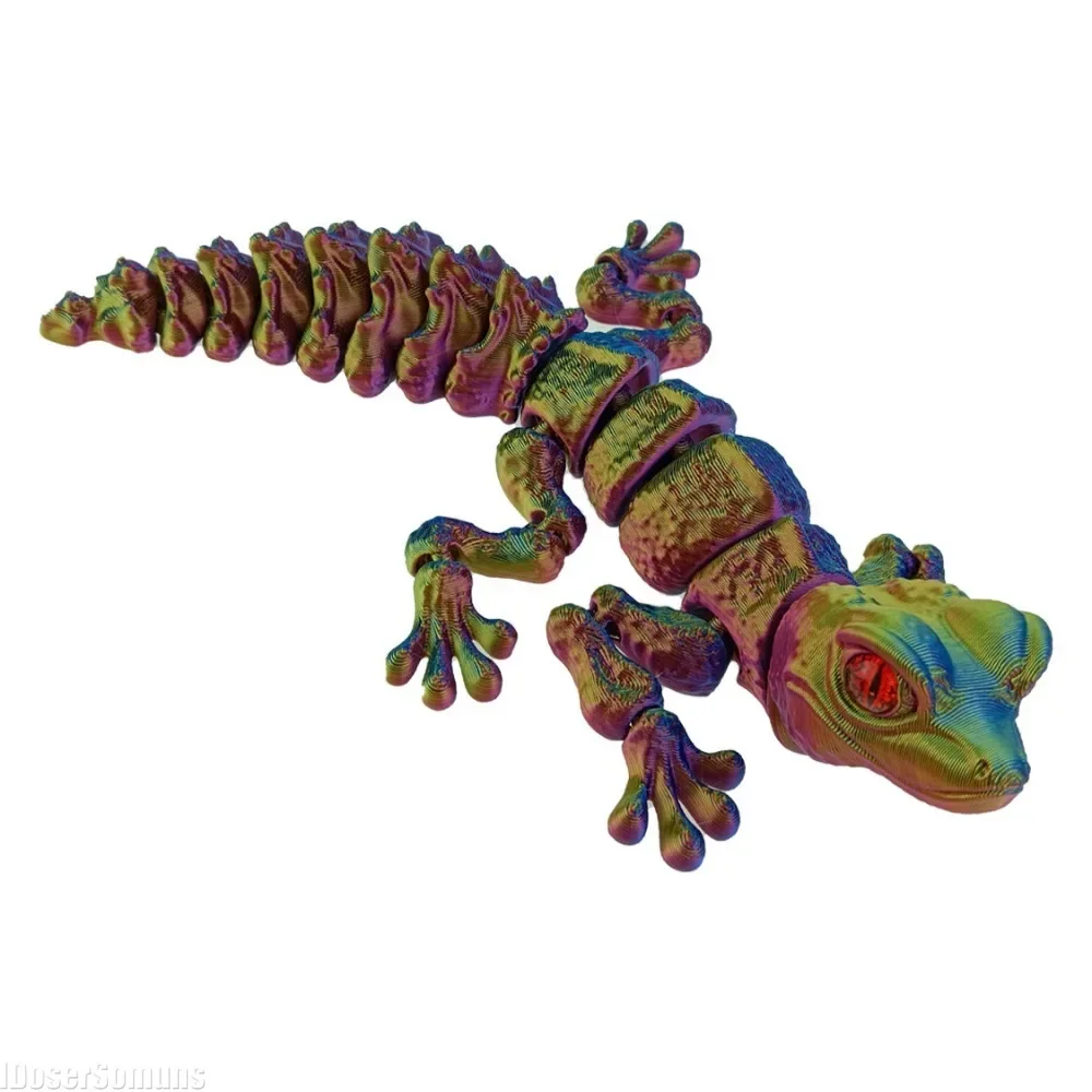 3D Print Lizard Full Articulated Fidget Lizard Toy Articulating Animal Easter Basket Stuffers Executive Desk Toys