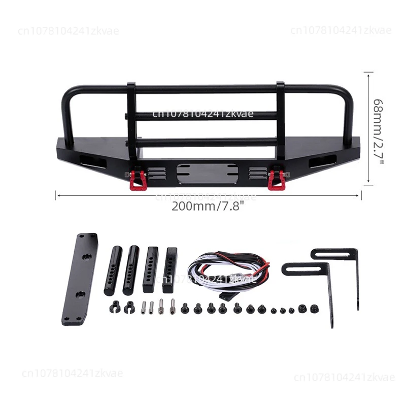 Metal front bumper For TRX4 SCX10 90046 RC Climber Car DIY Upgrade Parts Three height adjustable front bumper Repair Accessories