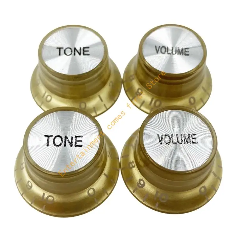 4Pcs Permanent Guitar Control Knobs 18 Interpolation 6Mm Rod For L P Fashion Devices 55KD