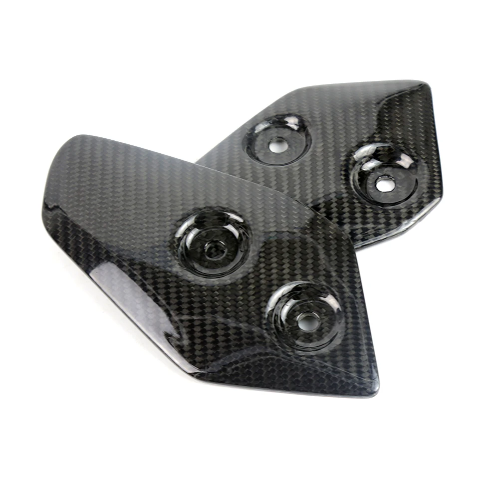 3K carbon fibre Motorcycle FootPeg Footrest Rear Plate Guard Protector Foot Pedal For YAMAHA MT07 FZ07 Tracer XSR 700