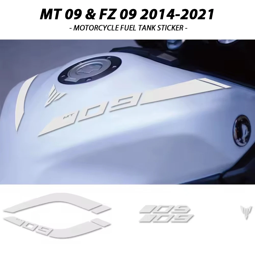 

For YAMAHA MT09 FZ09 Tank Sticker Fuel Tank Decals Accessories Waterproof For MT-09 MT 09 FZ 09 FZ-09 2014-2021