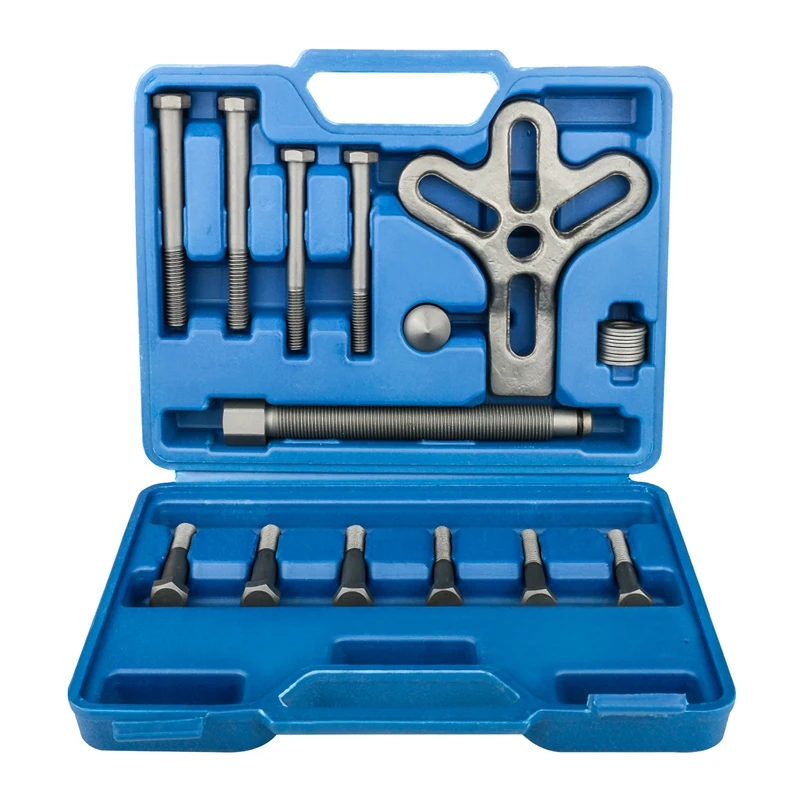 13 PCS Auto Steering Wheel Puller Harmonic Balancer Gear Pulley Crankshaft Tool Kit Disassembly Removal Tool Set