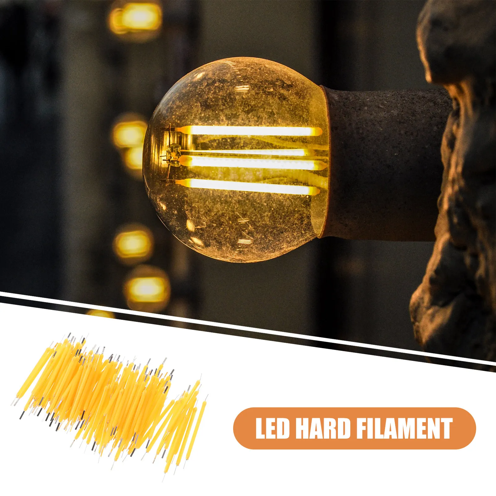 40Pcs LED Filament Strip Parts 3V 38Mm 120Ma Stable Performance Warm 2700K Light for Vintage Modern Fixtures Bulb Filament Lamp