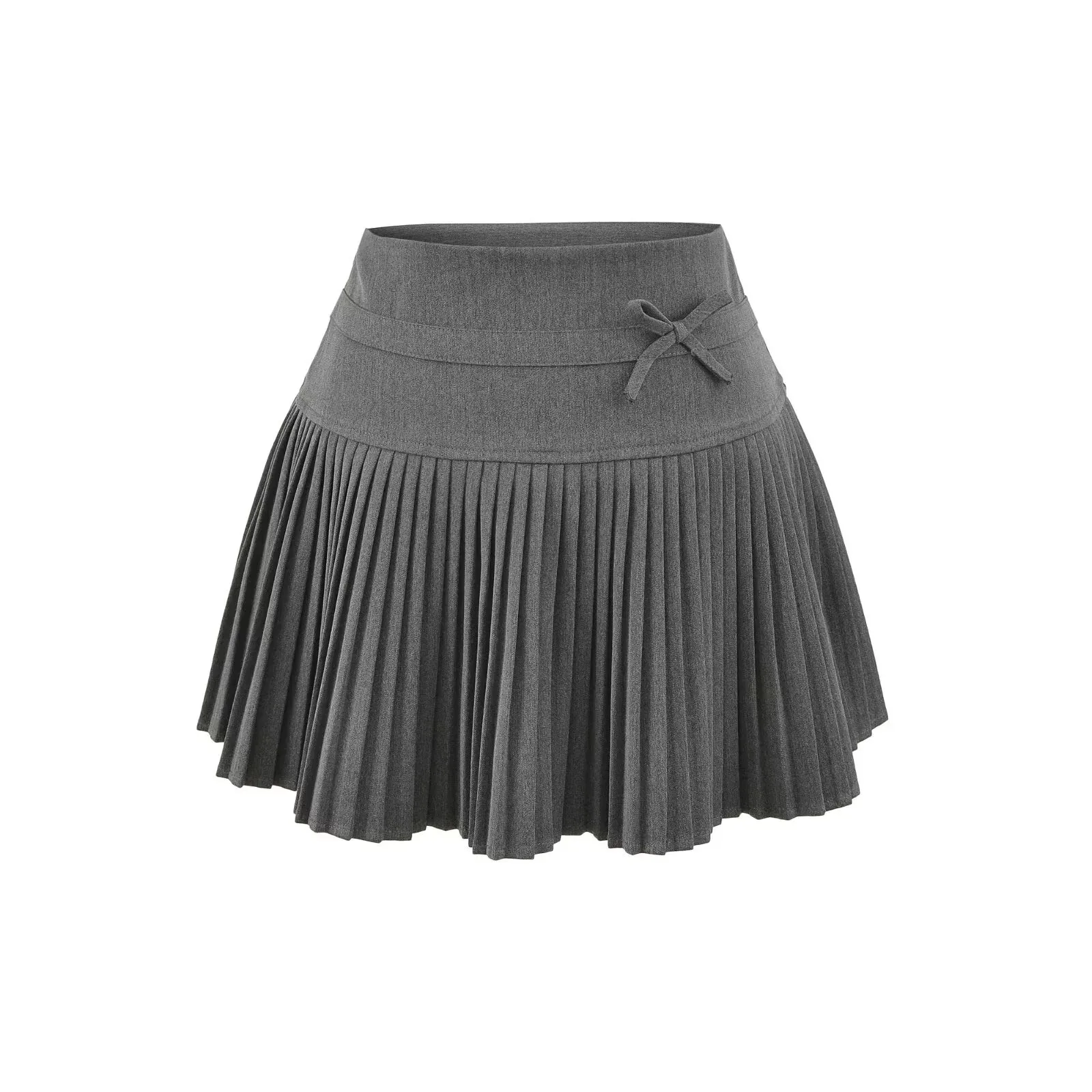 

Pure Desire Стиль для девочек Плиссированная юбка с галстуком-бабочкой Женская осенняя утягивающая юбка трапециевидной формы с высокой талией и защитой от воздействия Короткая юбка 2MWO