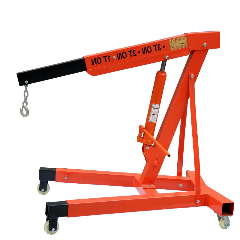 3 Ton Foldable Hydraulic Engine Crane Provided Restaurant Equipment Mobile Roof Provider With Engine Heavy Duty Steel Workshop