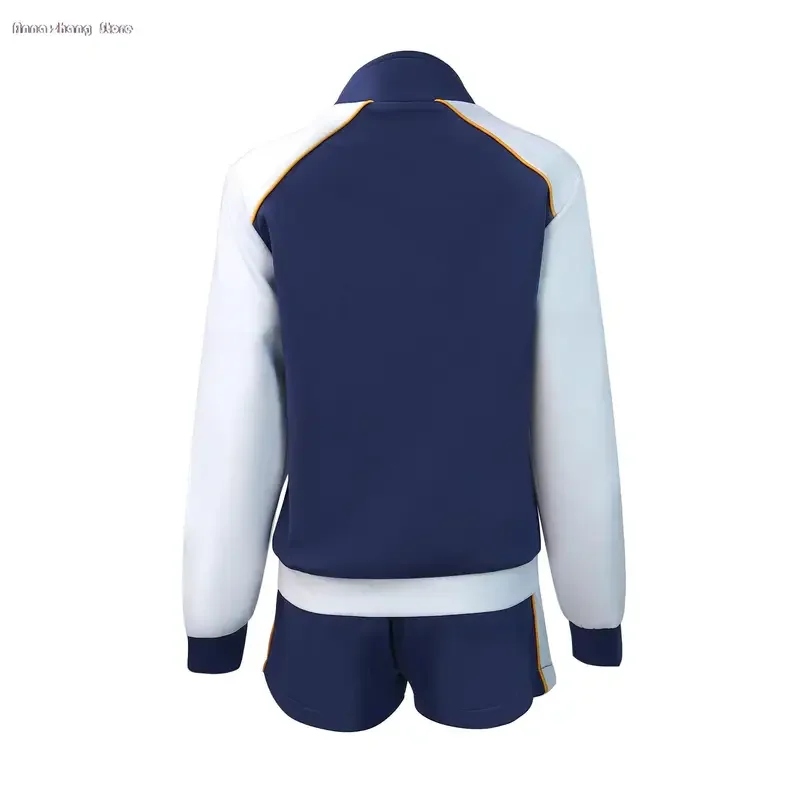 Game Blue Archive Iochi Mari Cosplay Costume Halloween Role Play Women Girls School Gym Uniform Full Suit Blue Coat Shirt Shorts