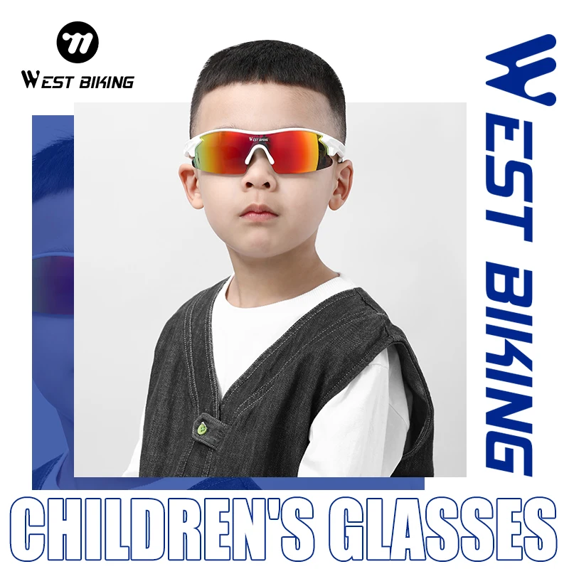 

WEST BIKING Cycling Glasses Child Photochromic Sunglasses Teenagers Windproof Boys Girls Sports UV400 Goggles Bicycle Eyewear