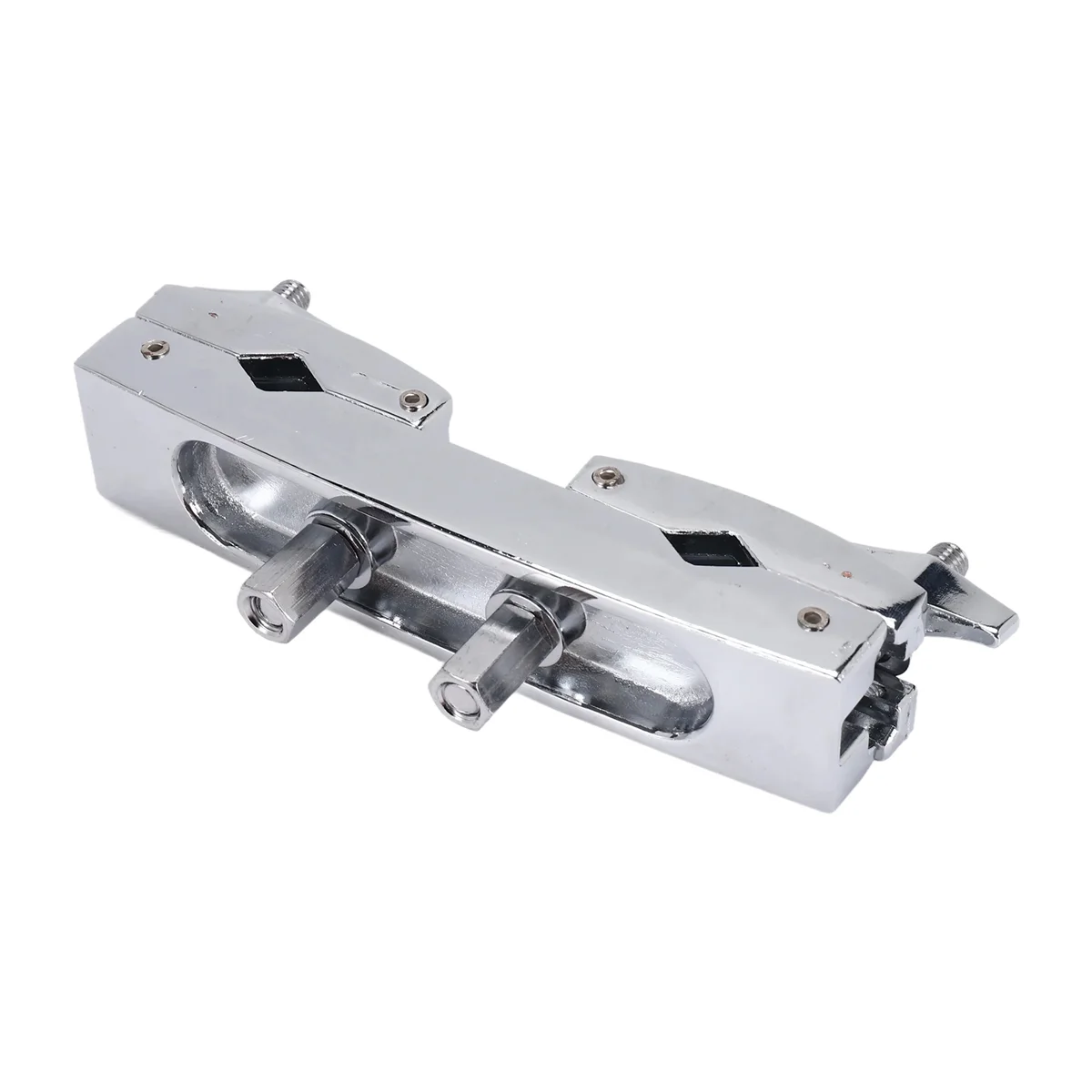 

【HOT!TURE】Drum Clamp 2 Hole Silver Multi Clamp Cymbal Stand Mount Holder for Drums Cymbals Musical Parts Cowbell Accessory