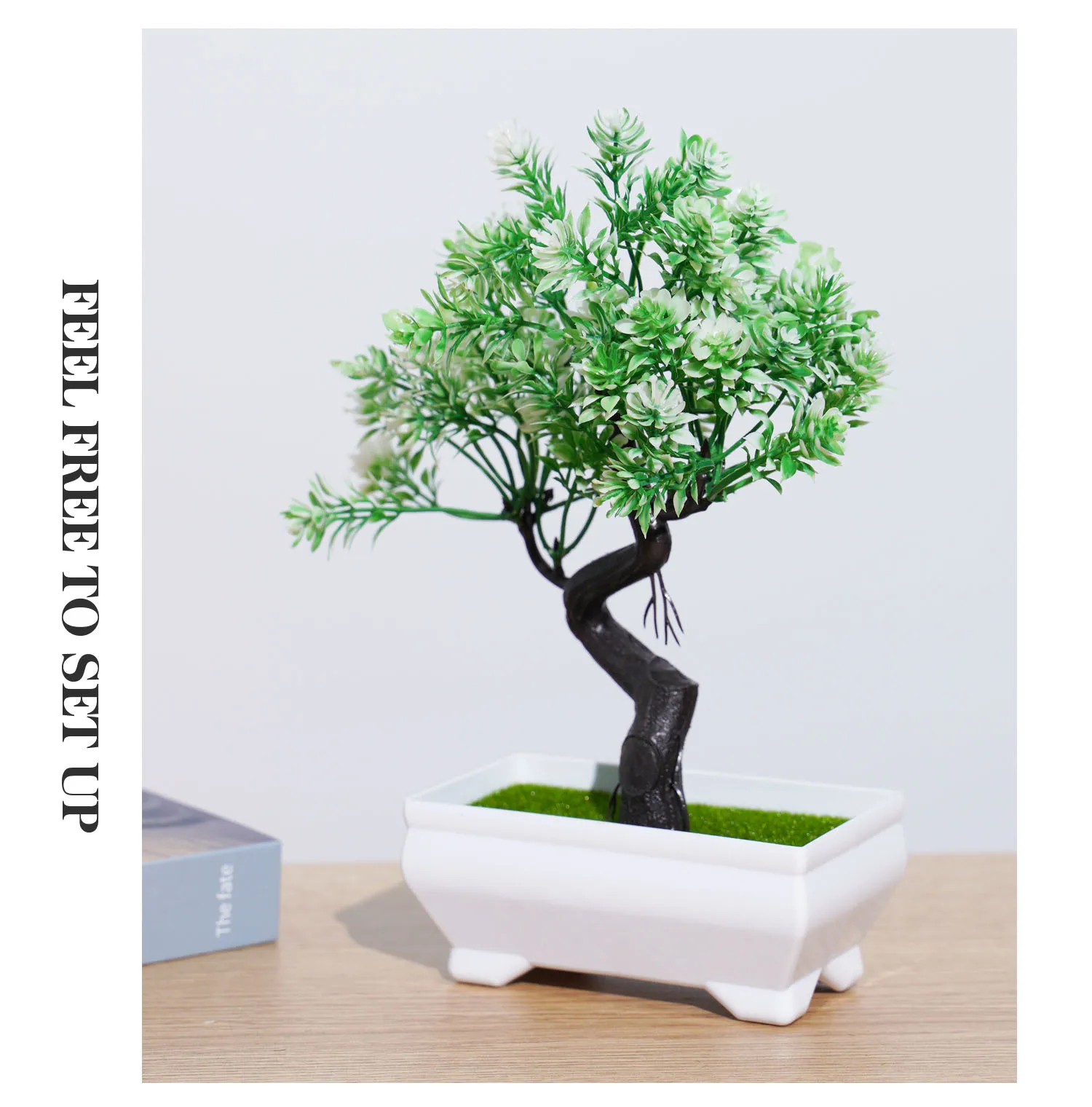 Artificial Plants Bonsai Small Tree Pot Colorful Arrangement Ornaments Fake Plant Potted Flower Room Home Hotel Table Decor