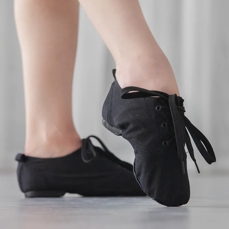 Canvas Dance Shoes Women's Soft-Soled Training Shoes Teacher's Latin Jazz Dance Shoes Child Girls Jazz Shoes Men