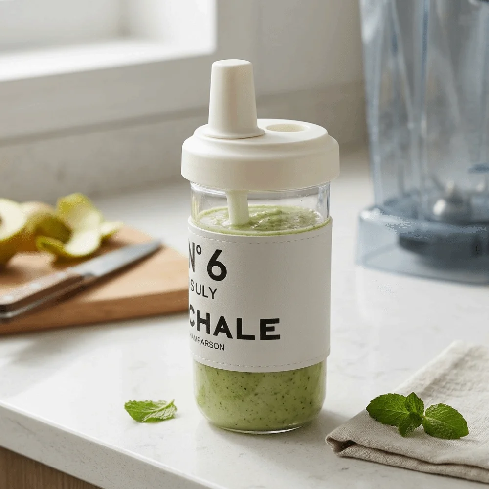 Cute Resin Water Bottle Leather Sleeve Portable Juice Bottle 500ml Anti Slip Cover Travel Mug Travel